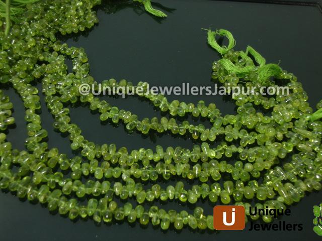 Peridot Plain Drop Beads